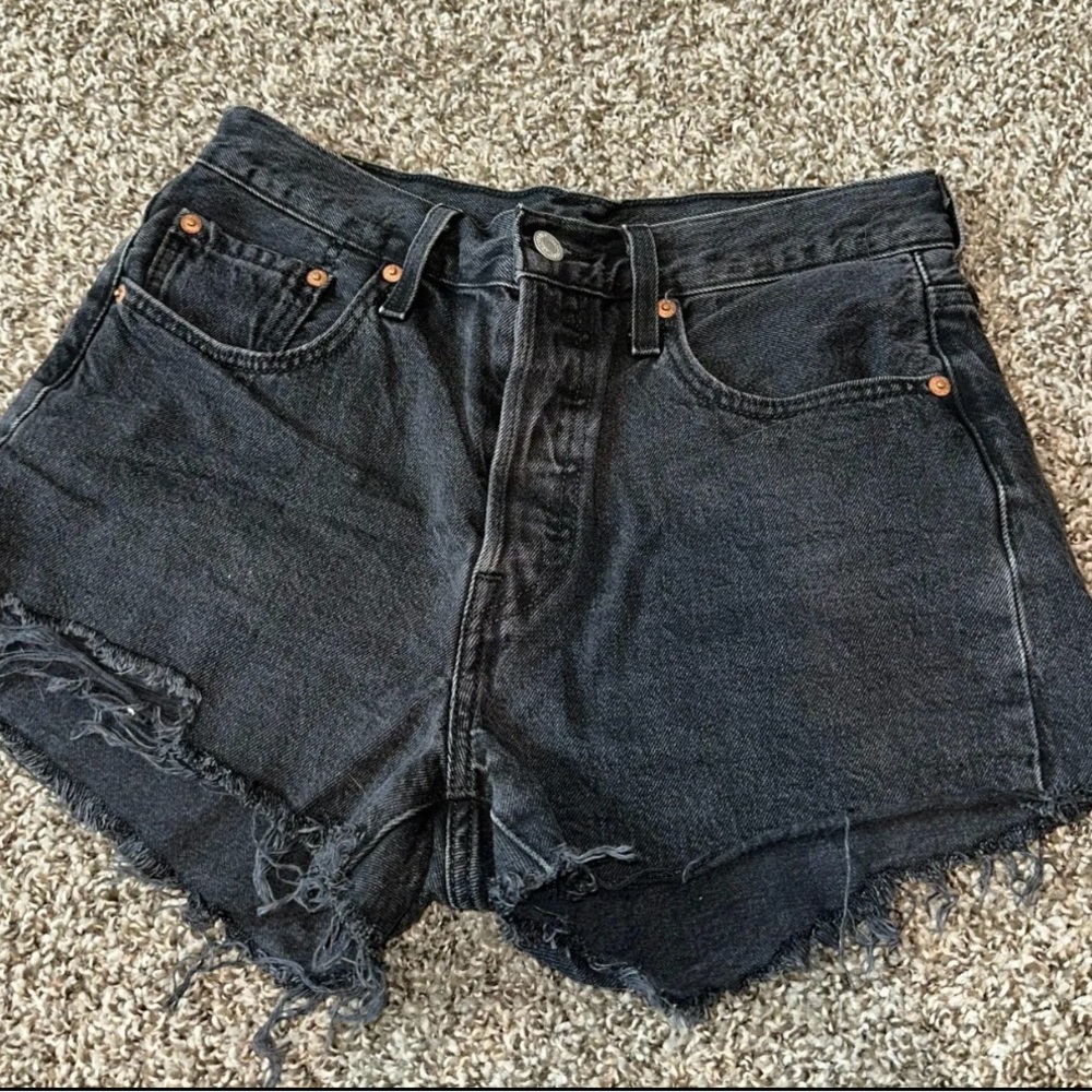 Levi's Black Jean Shorts for Women